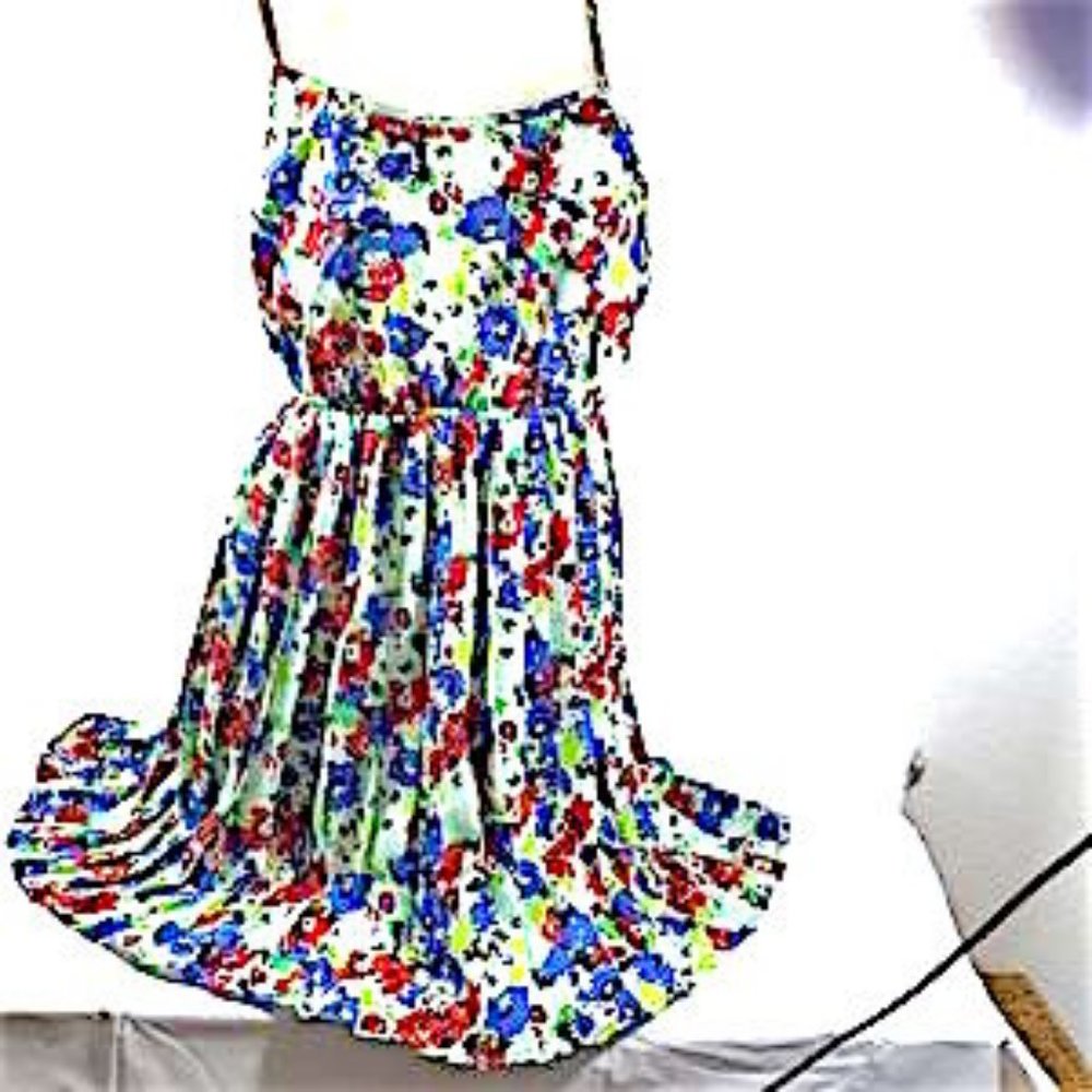 I Love H81 Floral Dress Full Skirt M